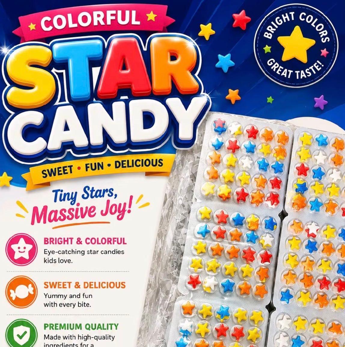 Colourful star candy| Pack of 5|Bachpan de Chaskey